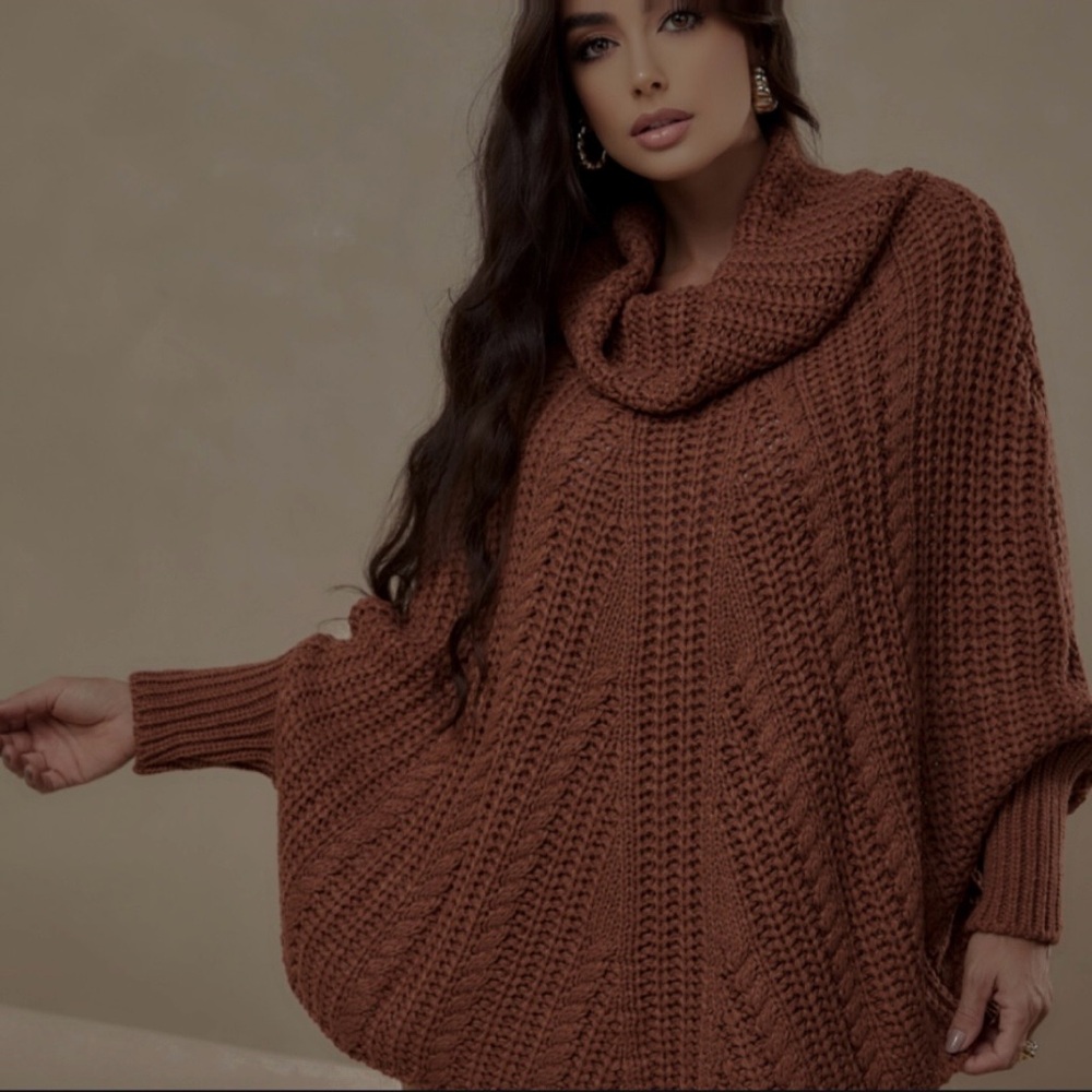charlotte russe Cozy Red Knit Sweater
